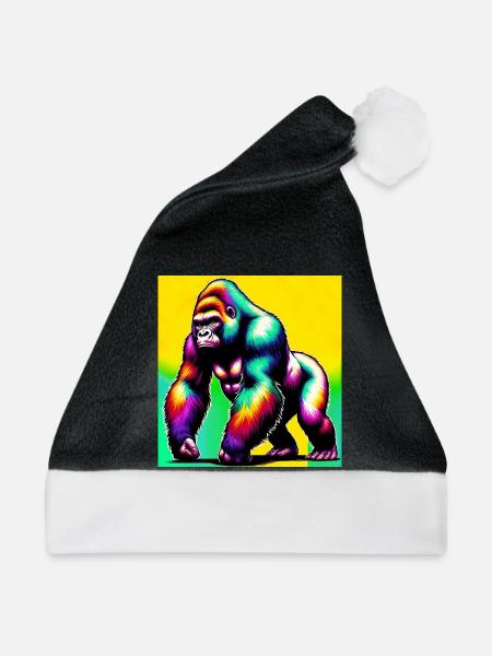 Gorilla - Weihnachtsmütze - Schwarz/Weiß