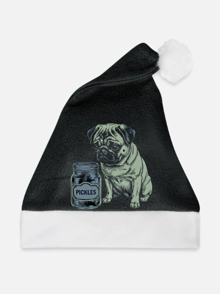 Hundefreund Design – Herz für Vierbeiner - Weihnachtsmütze - Schwarz/Weiß