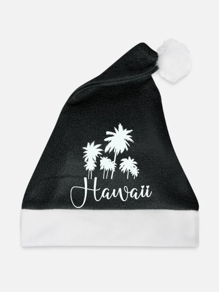 Hawaii Palmen  - Weihnachtsmütze - Schwarz/Weiß