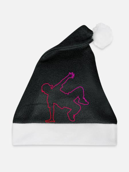 Geschenkidee für einen Hip-Hop-Tänzer mit B-Boying - Weihnachtsmütze - Schwarz/Weiß