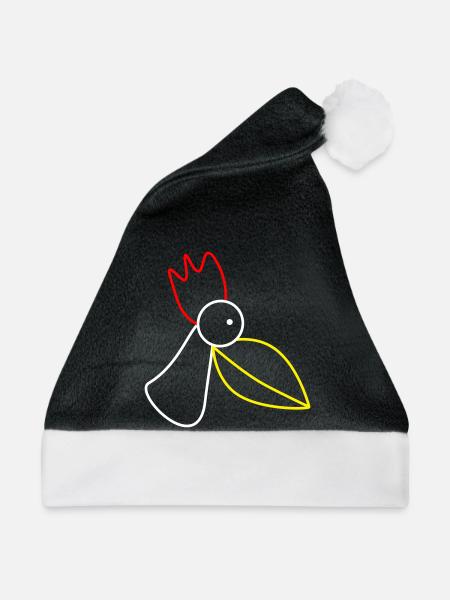 JG Label - Weihnachtsmütze - Schwarz/Weiß - Vorne