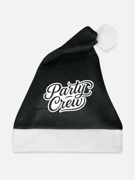 Party Crew - Weihnachtsmütze - Schwarz/Weiß