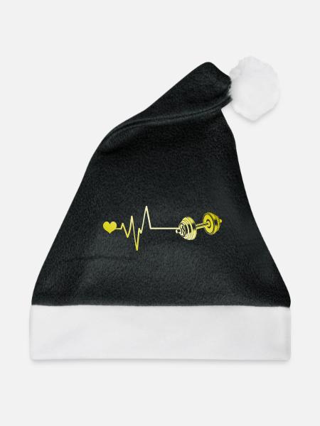 Hantel Puls Liebe - Weihnachtsmütze - Schwarz/Weiß