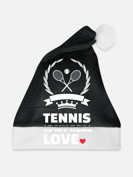 Ich Liebe Tennis - Weihnachtsmütze - Schwarz/Weiß