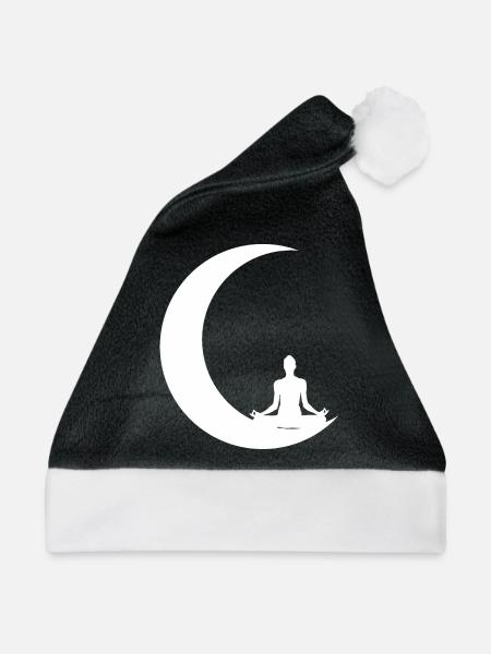 Mondsichel - Yoga - - Weihnachtsmütze - Schwarz/Weiß