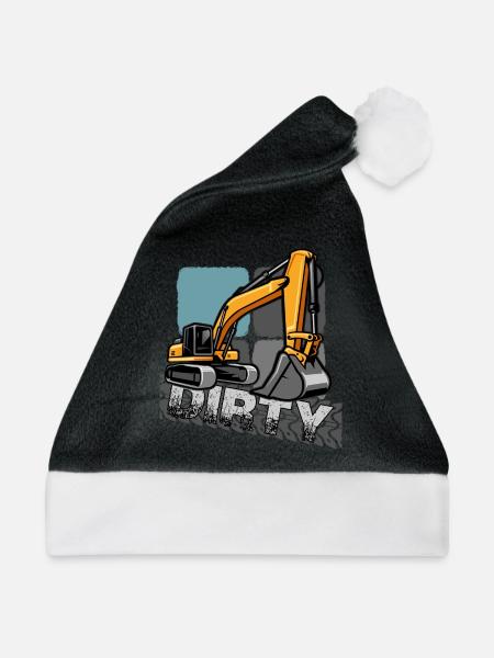 bagger "baggerfahrer gräbt löcher" - Weihnachtsmütze - Schwarz/Weiß
