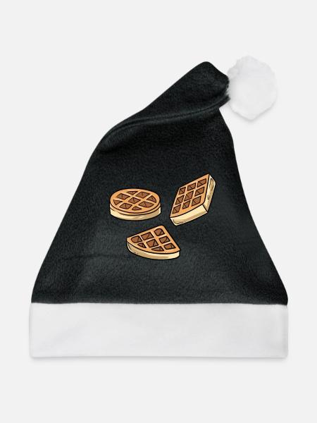 Waffel Süßigkeiten - Weihnachtsmütze - Schwarz/Weiß