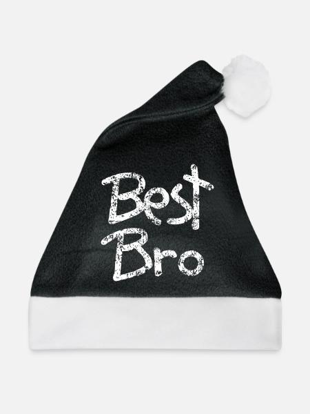 Bester Bruder Bester Freund Bester Kumpel Best Bro - Weihnachtsmütze - Schwarz/Weiß - Vorne