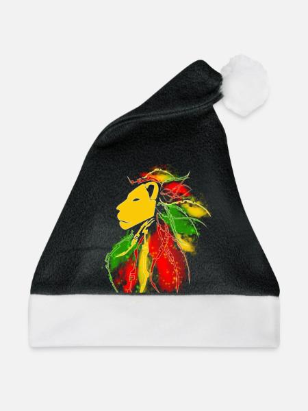 lion_rasta_dread - Weihnachtsmütze - Schwarz/Weiß
