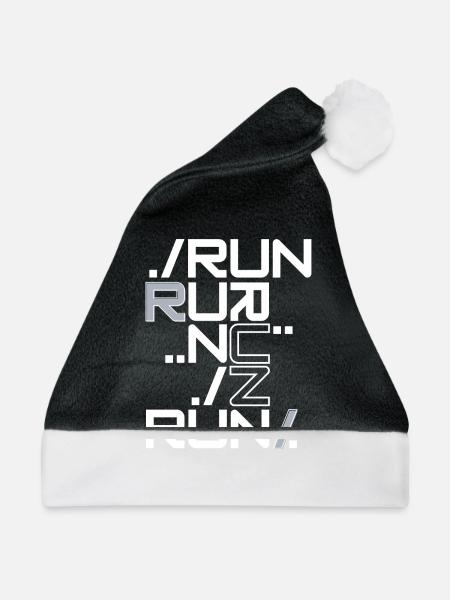 Run - Weihnachtsmütze - Schwarz/Weiß - Vorne