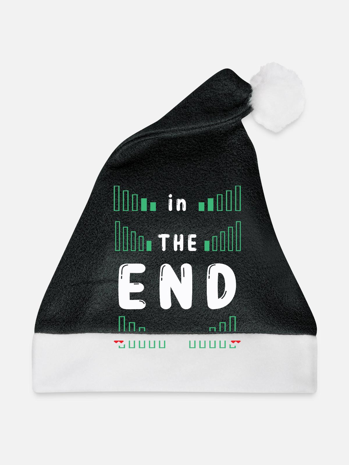 AM ENDE - Weihnachtsmütze - Schwarz/Weiß - Vorne
