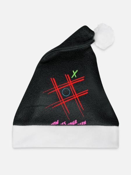 T shirt drei gewinnt - Weihnachtsmütze - Schwarz/Weiß
