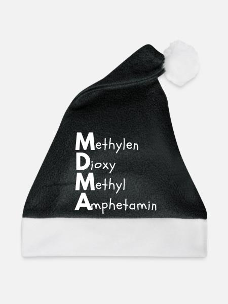 Methylendioxymethylamphetamin - Weihnachtsmütze - Schwarz/Weiß