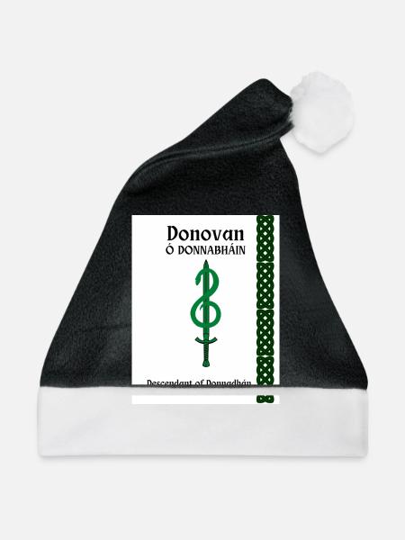 Donovan Familienname - Weihnachtsmütze - Schwarz/Weiß