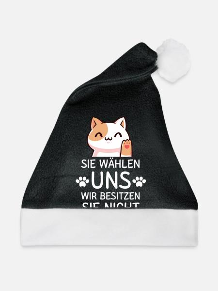 Sie wählen uns; wir besitzen sie nicht - Weihnachtsmütze - Schwarz/Weiß - Vorne