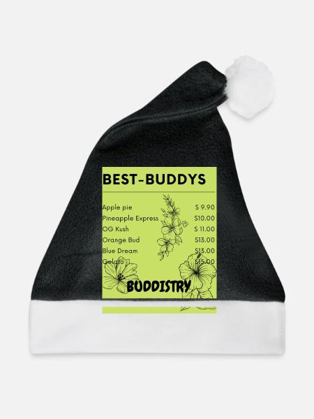 YOUR BUDDYS MENU - Weihnachtsmütze - Schwarz/Weiß