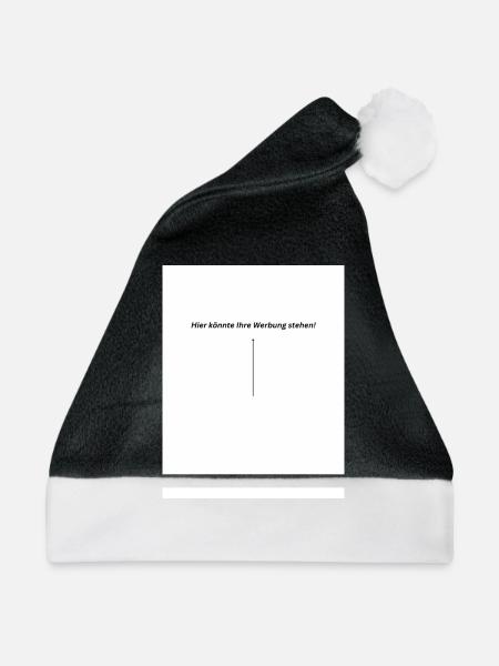Hier könnte Ihre Werbung stehen - Weihnachtsmütze - Schwarz/Weiß - Vorne
