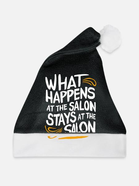 Salon-Geheimnisse bleiben im Salon - Weihnachtsmütze - Schwarz/Weiß - Vorne