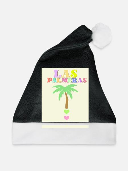 Pastellfarbene Palme - Weihnachtsmütze - Schwarz/Weiß