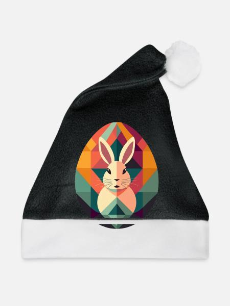 Osterei Design No.13 - Weihnachtsmütze - Schwarz/Weiß