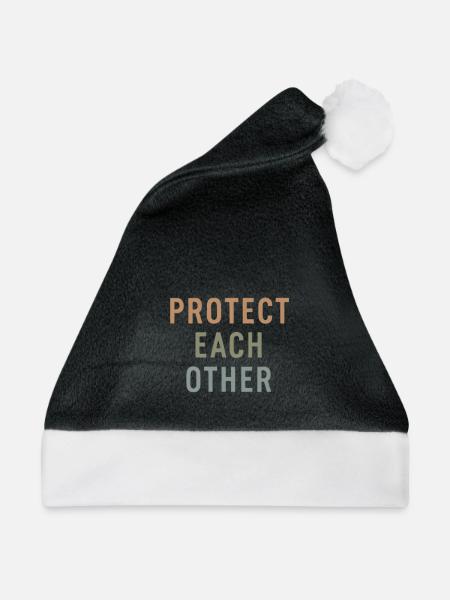 protect each other Geschenk - Weihnachtsmütze - Schwarz/Weiß - Vorne