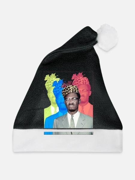 Patrice Lumumba - Weihnachtsmütze - Schwarz/Weiß