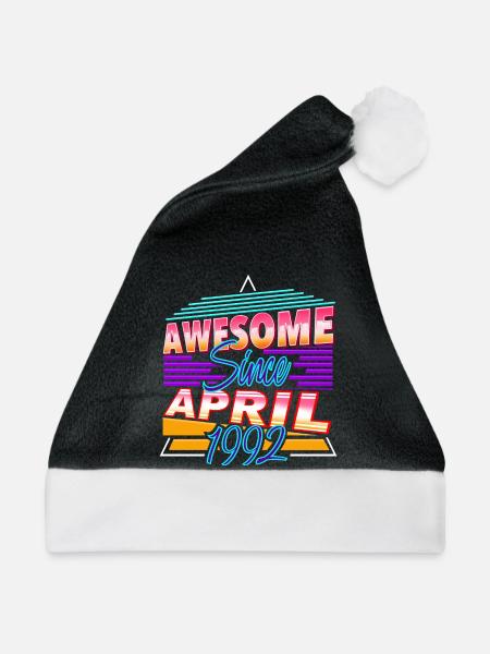 April 1992 - Weihnachtsmütze - Schwarz/Weiß