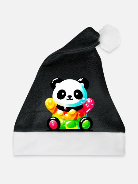 Panda - Weihnachtsmütze - Schwarz/Weiß