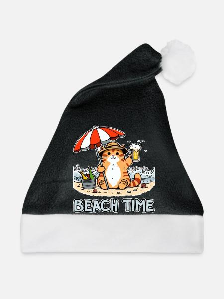 Strandzeit 2 - Weihnachtsmütze - Schwarz/Weiß