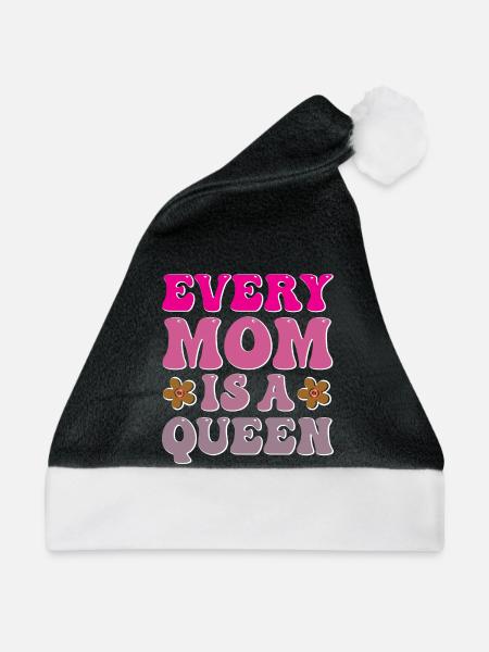 Jede Mama ist eine Königin - Weihnachtsmütze - Schwarz/Weiß - Vorne
