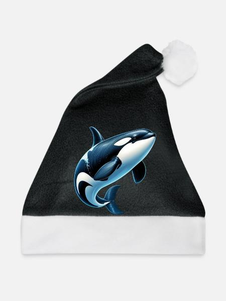 Schwertwal - Weihnachtsmütze - Schwarz/Weiß
