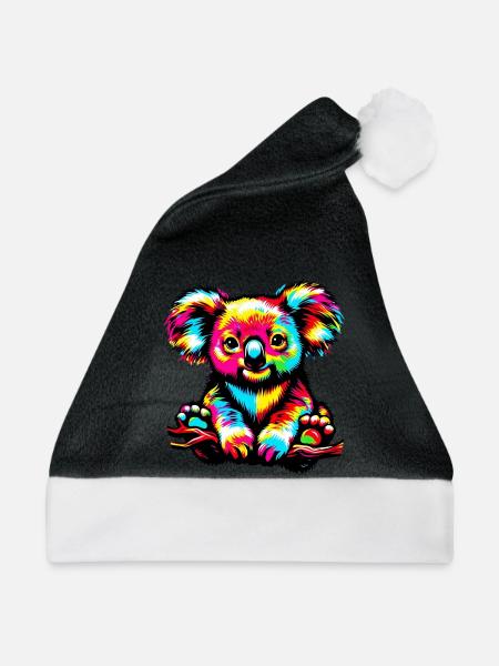 Koala - Weihnachtsmütze - Schwarz/Weiß