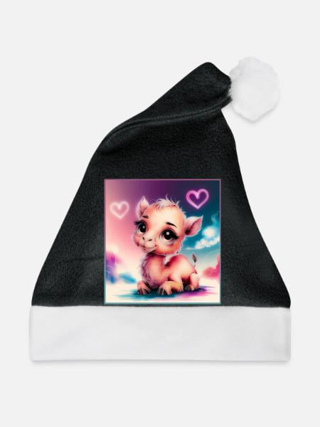 Baby Kamel - Weihnachtsmütze - Schwarz/Weiß