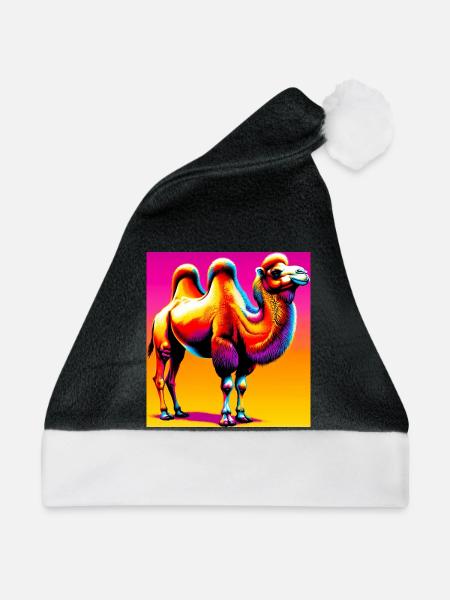Kamel - Weihnachtsmütze - Schwarz/Weiß