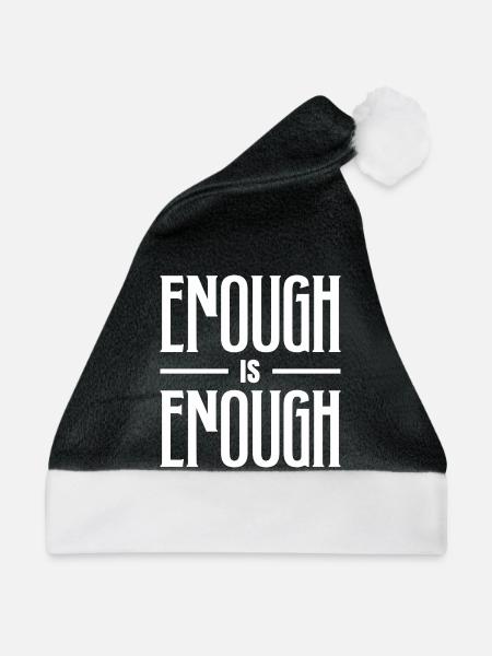 GENUG IST GENUG KÜHNE TYPOGRAFIE - Weihnachtsmütze - Schwarz/Weiß - Vorne
