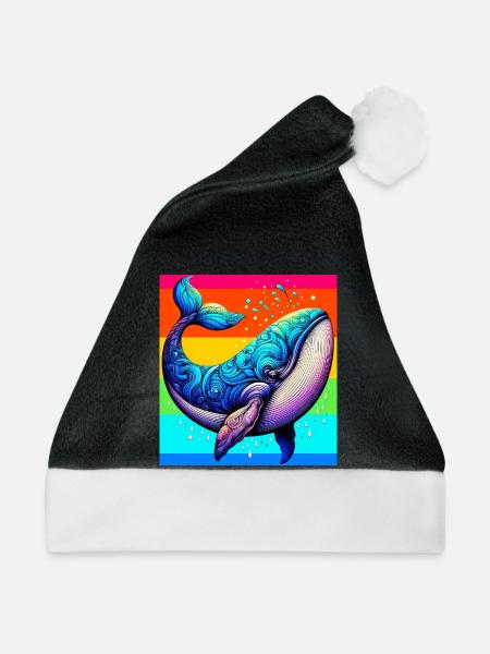 Wal - Weihnachtsmütze - Schwarz/Weiß