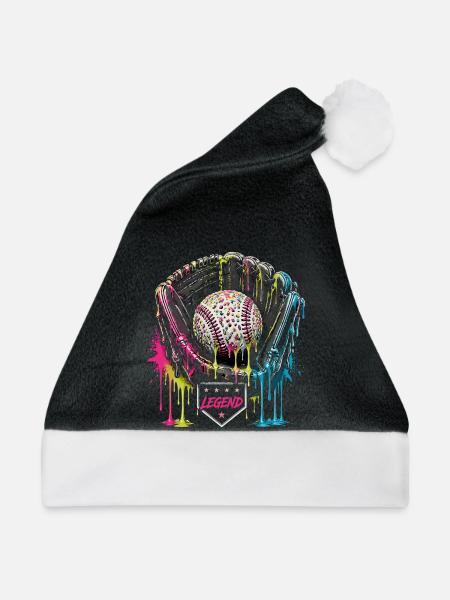 Baseball Handschuh Legend Bunt Grafik - Weihnachtsmütze - Schwarz/Weiß