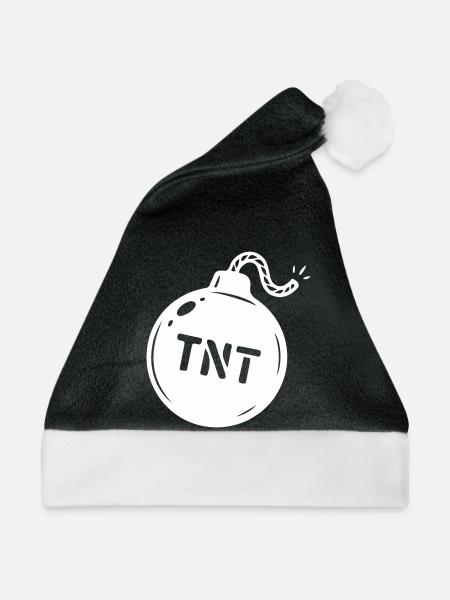 Bombe TNT Symbol - Weihnachtsmütze - Schwarz/Weiß