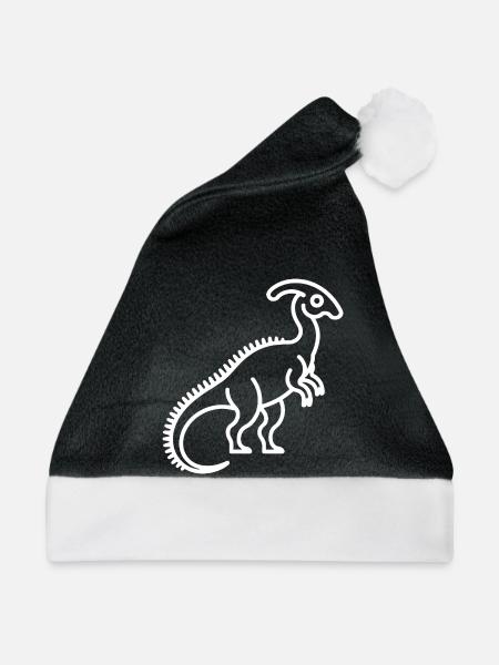 Jurassic Linien-Dino Kontur - Weihnachtsmütze - Schwarz/Weiß