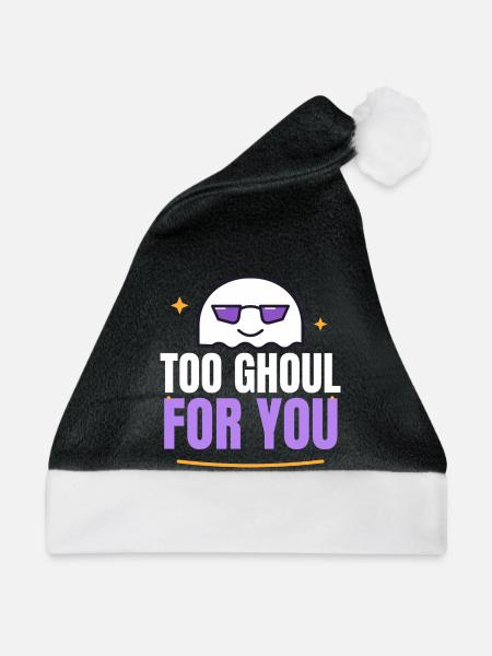 Too Ghoul for You Funny Halloween Ghost Sunglasses - Weihnachtsmütze - Schwarz/Weiß - Vorne