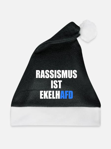 rassismus ist ekelhafd - Weihnachtsmütze - Schwarz/Weiß - Vorne