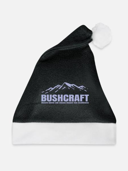 Bushcraft - Busch Genie mit Craftiness - Weihnachtsmütze - Schwarz/Weiß - Vorne