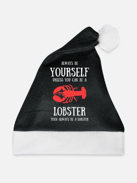 krabbe hummer natur meer krebstier geschenk - Weihnachtsmütze - Schwarz/Weiß - Vorne