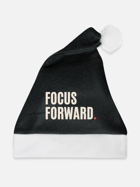 Fokus Vorwärts Typografie-Print - Weihnachtsmütze - Schwarz/Weiß