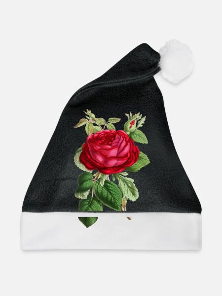 Rose - Weihnachtsmütze - Schwarz/Weiß