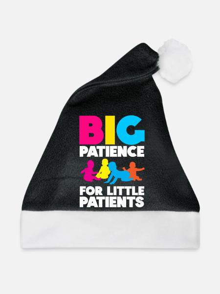 Kinder Krankenschwester Säugling Pädiatrie - Weihnachtsmütze - Schwarz/Weiß
