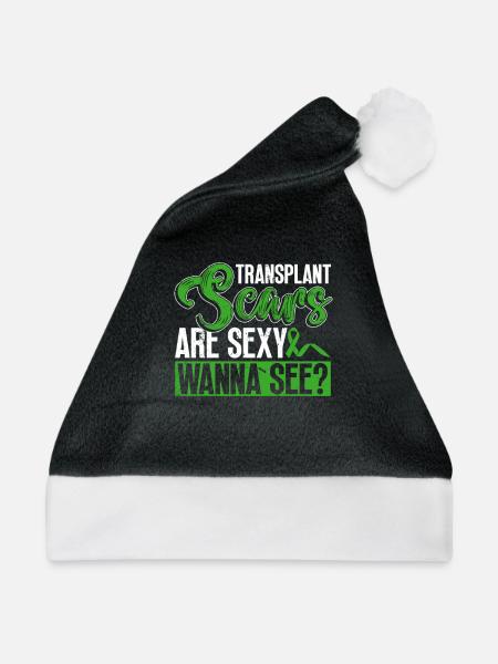 Organspender Organtransplantation Organspende - Weihnachtsmütze - Schwarz/Weiß - Vorne