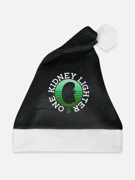 Organspender Niere Organtransplantation - Weihnachtsmütze - Schwarz/Weiß - Vorne