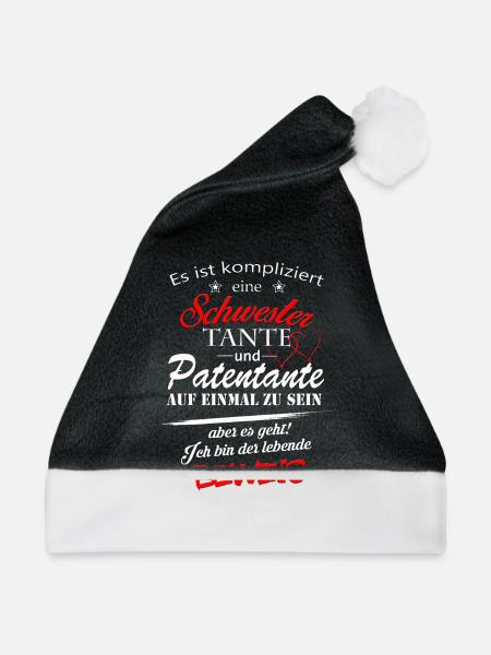 SChwester lebender Beweis - Weihnachtsmütze - Schwarz/Weiß
