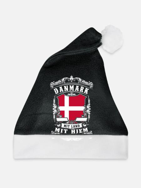 Danmark - Denmark - Dänemark - Weihnachtsmütze - Schwarz/Weiß